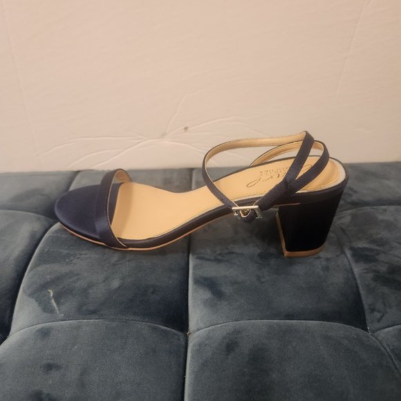 Jewel Badgley Mischka Women's Danni Ii Heeled Sandal, Navy Satin, 7 - Picture 1 of 5